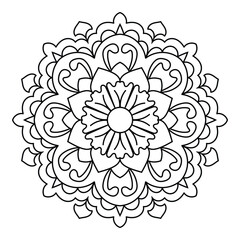 Intricate mandala design for Spiritual Coloring Pages Tattoo colours flowery mindfulness yoga peaceful and Meditation Posters illustration