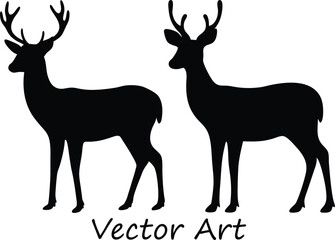 Deer silhouette vector, Deer SVG, Deer clipart