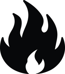 Fire flame Clipart, Fire SVG, Fire Flame Silhouette Vector