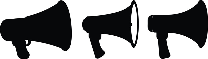 megaphone icon, megaphone loudspeaker silhouette vector
