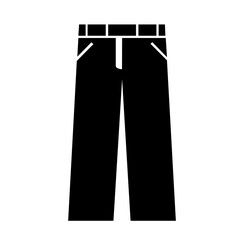 Long Pants Black Icon, Vector Illustration, Isolate On White Background Label.EPS10