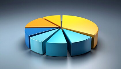 Obraz premium 3d pie chart and graph
