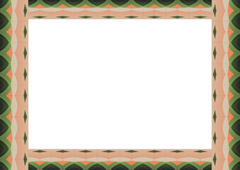 simple pastel line art for decorating a4 landscape certificate, diploma, announcement, advertisement	
