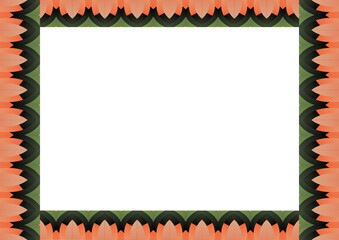 simple pastel line art for decorating a4 landscape certificate, diploma, announcement, advertisement	
