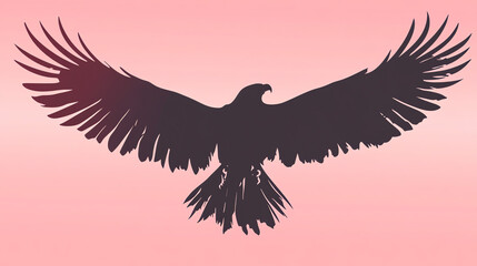 Obraz premium A stark black eagle.