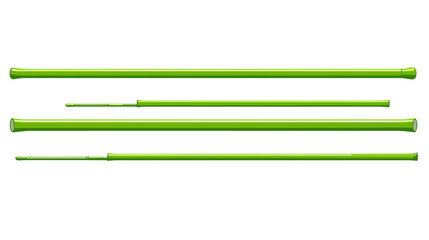 Geometric Green Lines on a White Background Horizontal Arrangement in Abstract Style Minimalist Clean Object Digital Image