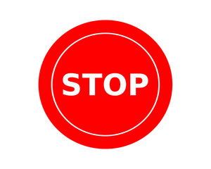 Red Circular STOP Sign