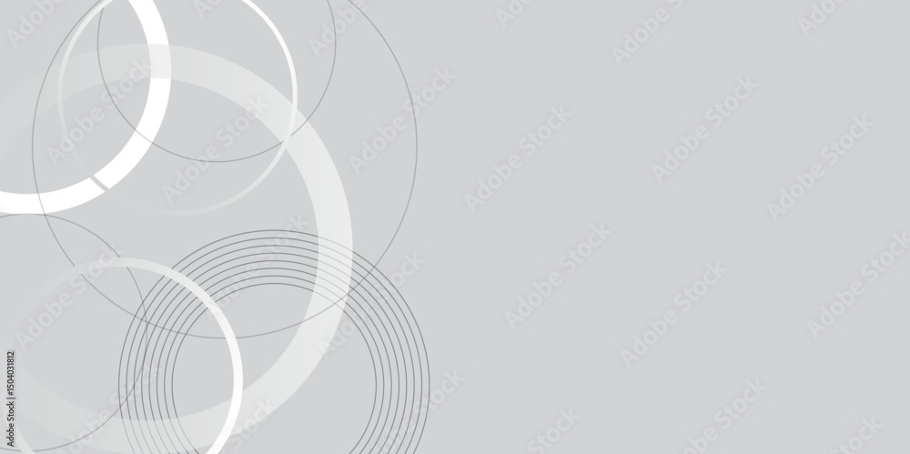 Aufkleber abstract background with circle white abstract geometric background. minimal geometric white and blu