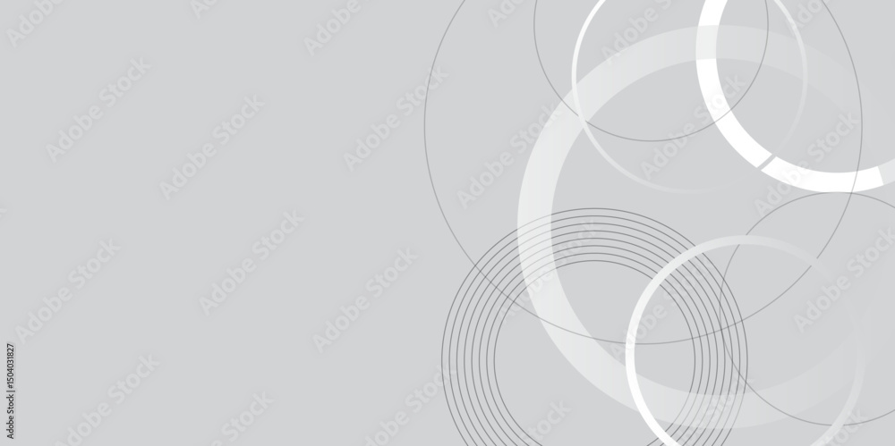 Aufkleber abstract background with circle white abstract geometric background. minimal geometric white and blu
