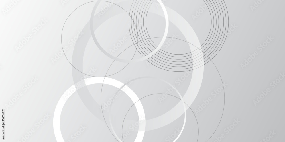 Aufkleber abstract background with circle white abstract geometric background. minimal geometric white and blu