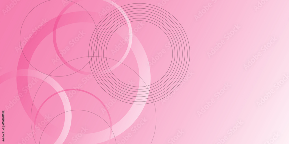 Aufkleber abstract background with circle pink abstract geometric background. minimal geometric white and pink