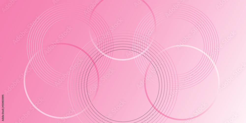 Aufkleber abstract background with circle pink abstract geometric background. minimal geometric white and pink