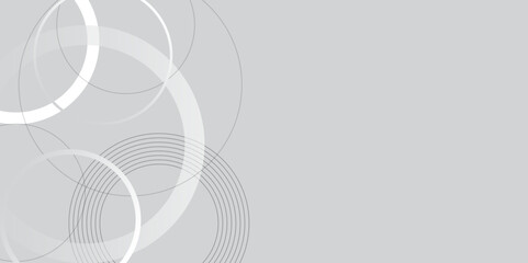 Abstract background with circle white abstract geometric background. Minimal geometric white and blue circle background with golden line. White geometric abstract background overlap layer.