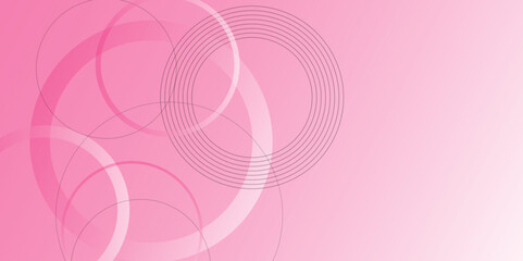 Abstract background with circle Pink abstract geometric background. Minimal geometric white and pink circle background with golden line. Pink geometric abstract background overlap layer.