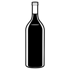 wine bottle vector illustration