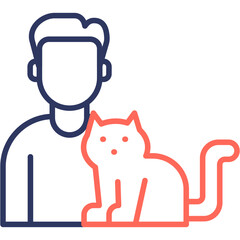 Play With Pet line color icon