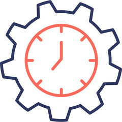 Working Time line color icon