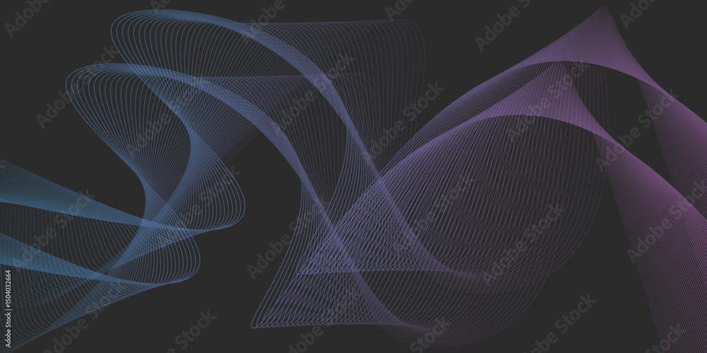 Poster abstract pink background with lines, pink background. pink soft lines wave curves with smooth gradie