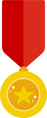 cute winner medal emblem
