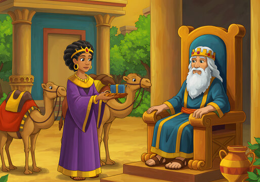 The Queen of Sheba Visits Solomon(1 Kings 10:1)
