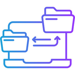 Transfer Data line gradient icon