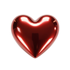 Fototapeta premium Red Heart Image Love Valentines Day Romance Shiny Glossy Heart Shape Clipart Graphic Symbol Download