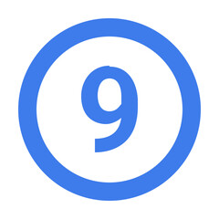 Simple numbers in circle Vector images