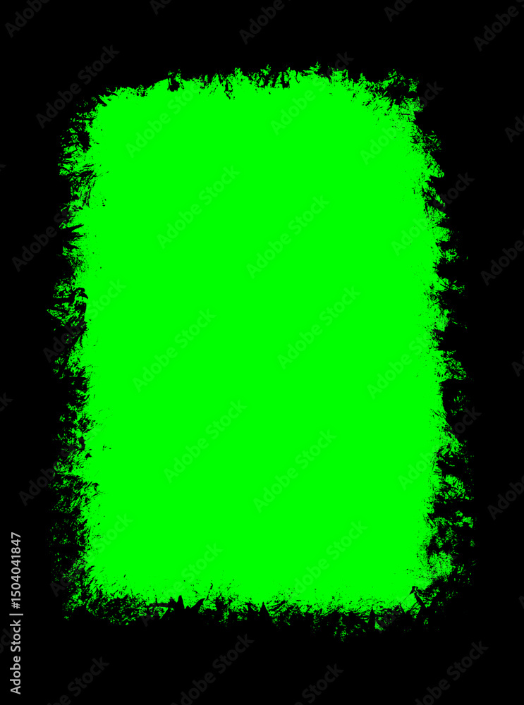 Poster vibrant green screen with grunge border a versatile chroma key background for digital compositing an