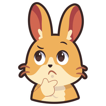 Thinking Bunny Emoticon