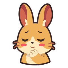 Shy Bunny Emoticon