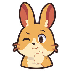 Thumbs Up Bunny Emoticon