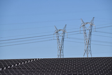 solar farm panels and infrastructure