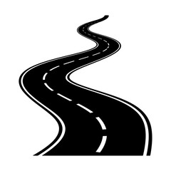 Winding curves road isolated on transparent background. winding road from top view. vector illustration. © MkJutt
