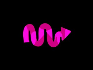 The black background in the image is an illustration of a curved arrow pointing to the right. It is used only as a sign to indicate the right direction. It is also a colorful illustration.