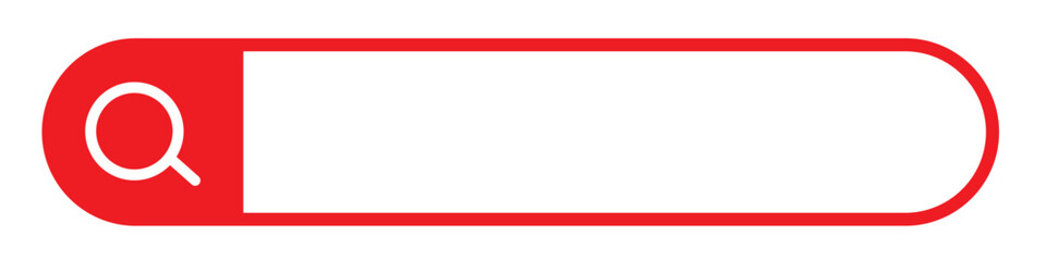 Search bar Internet browser engine red color Vector ilustration.