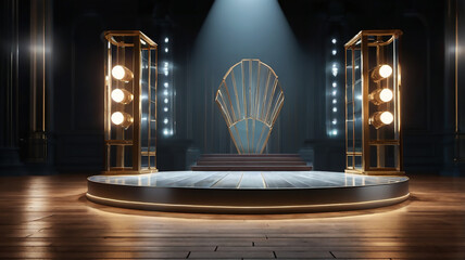 Elegant stage design art deco style award ceremony