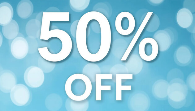 50  Off Sale  Discount Promotion Background Image