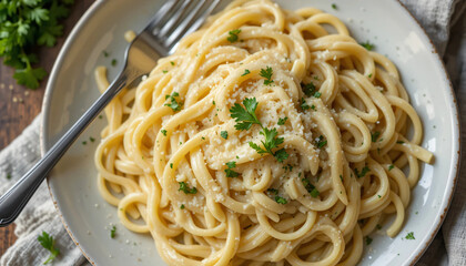 spaghetti with pesto sauce