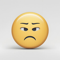 Fototapeta premium Sad smiley mask isolated symbol of theatrical tragedy and comedy