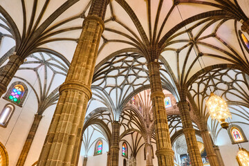 Gothic Vaulted Ceilings of Santa Ana Cathedral in Las Palmas de Gran Canaria, Spain