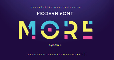 Creative modern urban alphabet fonts. Typography sport, game, technology, fashion, digital, future creative logo font.