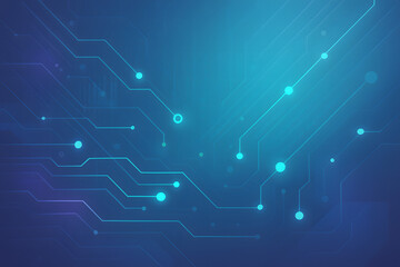 Digital Circuitry in Aqua Hue: A mesmerizing composition of interconnected circuits glows in a vibrant aqua color, creating an immersive experience of technology.