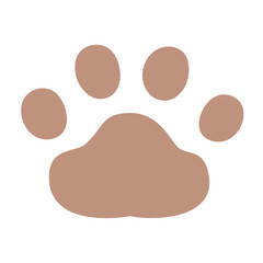 paw print flat icon. Animal paw vector illustration.