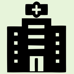 Obraz premium vector Hospital Building Icon
