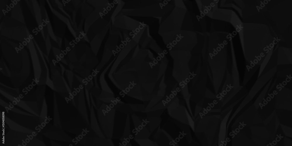 Aufkleber crumpled paper texture . black wrinkled paper texture. black crumpled and top view textures can be u