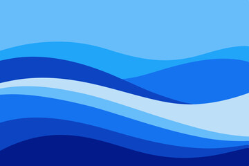 Fototapeta premium Abstract blue waves on a white background illustrating fluid motion