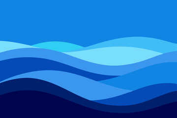 Fototapeta premium Abstract blue wavy lines background suitable for various design projects