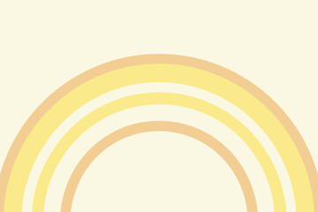 Abstract rainbow arcs in pastel colors on a clean white background