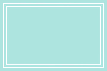 Obraz premium Minimalist pale teal rectangle frame graphic with transparency for designs