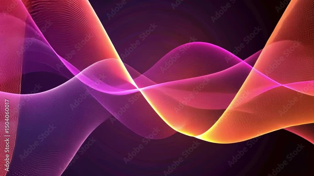Poster colorful abstract waves dynamic graphic design of motion and energy in digital backgrounds with vibr
